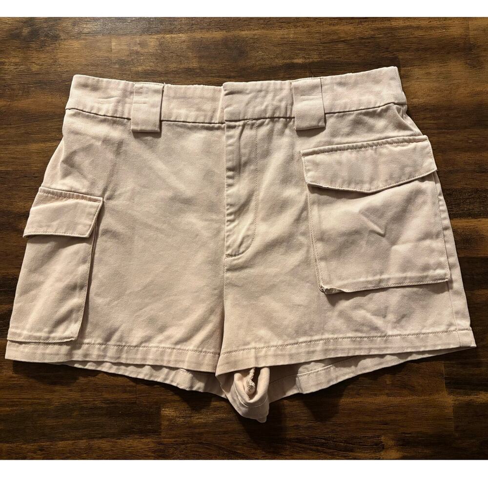 TNA Aritzia Women’s Large Shorts Cargo 100% Cotton 2" Inseam High Rise Utility